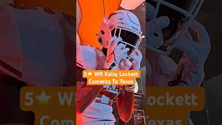 JUST IN Alabama Recruiting Target 5Star WR Kaliq Lockett Commits To The Texas Longhorns shorts [upl. by Yhtac]