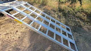 Unboxing Harbor freights TriFold Aluminum Loading Ramp for ATVs [upl. by Oleg]