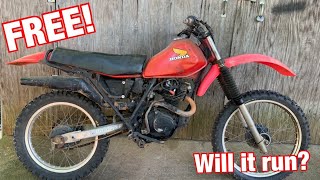 Free Honda XL200r Dirt Bike Can we get it running after 15 Years [upl. by Anilegna]