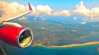 Jet2 757200  Spectacular Landing In Corfu Island Greece [upl. by Marillin]