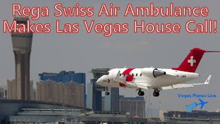 SOS Gorgeous Challenger 650 Rega Swiss Air Ambulance Makes Vegas House Call lasvegas aviation [upl. by Fleisher]