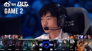 Weibo Gaming vs Bilibili Gaming Game 2  World Championship 2024 Semifinals  WBG vs BLG G2 [upl. by Hanala]