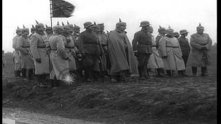 German troops parade before Kaiser of Wilhelm II in Germany during World War I HD Stock Footage [upl. by Mohorva]