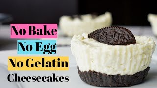 Easy No Bake Oreo Cheesecakes  Full Kitchen [upl. by Aoket]