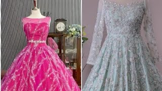 long dress design video engagement k liye dress design [upl. by Notyrb]