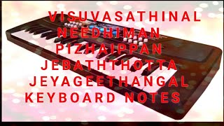 Visuvasathinal neethiman pizhaippan Song keyboard notes Shorts [upl. by Kelsy]