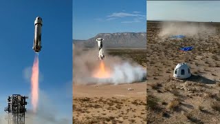 Blue Origin NS22 New Shepard launch and landing [upl. by Sheri811]