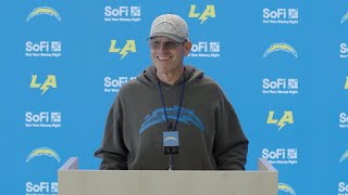 Jim Harbaugh On Bengals amp SNF At SoFi  LA Chargers [upl. by Avilo]