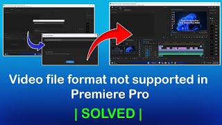 Video file format not supported in Premiere Pro Solution  premierepro premiereprotricks [upl. by Miru]