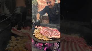 How to fry lamb ribs on saj food shorts 🍖🍗🥩 [upl. by Rankin]