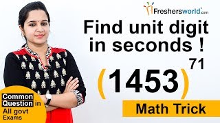 Aptitude Made Easy – Easy way of finding unit digit  Common topic in Bank examMath tricks [upl. by Ahtael]