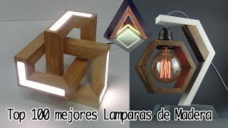 Top 100 Lamparas de madera  Wood lamps  Para hacer algún dia [upl. by Kered87]