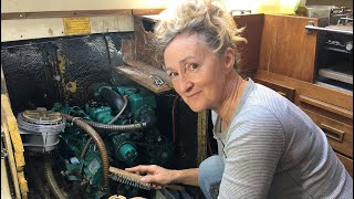 Servicing a marine diesel engine PART 2 – replacing the impeller and primary fuel filter [upl. by Noizneb16]