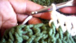 Demo of Front Post Double Crochet FPDC and Back Post Double CrochetBPDC [upl. by Gelasius]