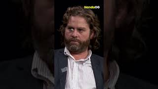 Brad Pitt Spits Gum On Zach Galifianakis Face shorts [upl. by Haywood]