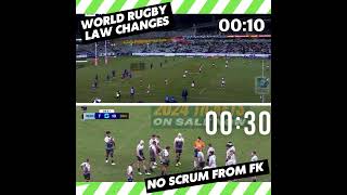 World Rugby Law Changes  No Scrum from FK option [upl. by Hultin]