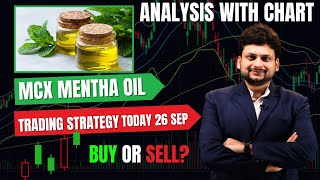 MCX Mentha Oil View 26 September  Analysis By Mayank Kumar Gupta [upl. by Ida]