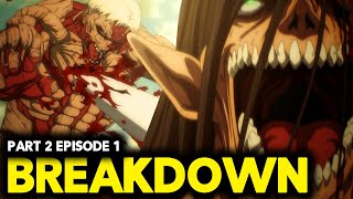 EREN GETS DESTROYED EREN VS REINER FINAL FIGHT  Attack on Titan Season 4 Part 2 Episode 1 [upl. by Adama]