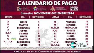 Calendario de pago Bienestar [upl. by Patrizio]