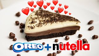 TARTA de OREO y NUTELLA 🍰  ¡Fácil y Rápida SIN HORNO [upl. by Seve]