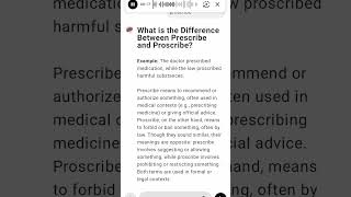 What is the Difference Between Prescribe and Proscribe [upl. by Assillam]