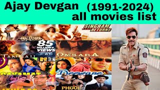 Ajay Devgan 19912024 All movie list Ajay Devgan ki sabhi hit or flop filmo k naam [upl. by Katerina]