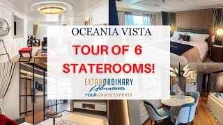 Tour of 6 Staterooms on Oceania Vista [upl. by Boar128]