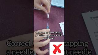 Safe Needle Recapping  Scoop Technique [upl. by Corny136]