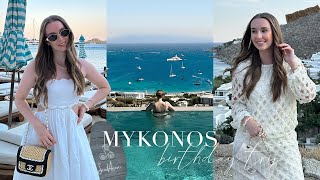 MYKONOS BIRTHDAY GETAWAY BEACH CLUBS amp SHOPPING AT NAMMOS CHANEL LV amp DIOR – TRAVEL VLOG 🇬🇷 [upl. by Mauro810]