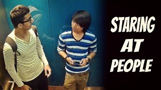 Staring at people in elevator  Awkward prank [upl. by Edwin124]