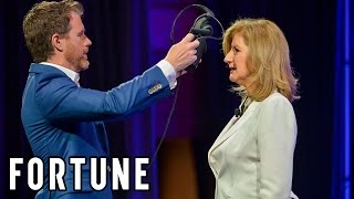 Watch Arianna Huffington Jump Off a Building I Brainstorm Health I Fortune [upl. by Scheck]