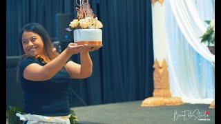 KIRIBATI  Arorae 21st Birthday 1st June 2019 Cake Presentation Dance [upl. by Sheehan]