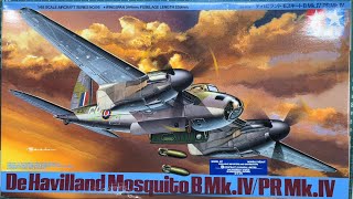 Tamiya De Havilland Mosquito B MkIVPR MkIV 148 Scale Model Aircraft [upl. by Liag]