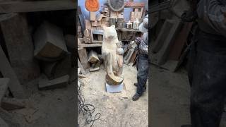 Chainsaw carving a bear kylehallchainsawcarver chainsawcarving woodcarving bearcarving [upl. by Nnairahs]