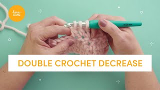 How to Double Crochet Decrease  Beginners tutorial [upl. by Reilamag578]