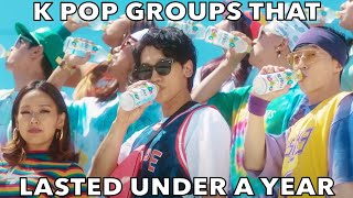 K POP GROUPS THAT LASTED UNDER A YEAR [upl. by Petua]