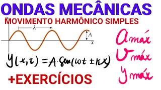 OSCILAÇÕES MECÂNICASMovimento harmônico simples EXERCICIOS RESOLVIDOS [upl. by Anaira]