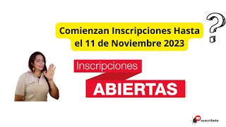 🔴Inscripciones Habilitadas Hasta el 11 De Noviembre Aplica para Todas las Familias [upl. by Jeu]