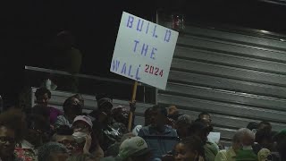 Chicago residents protest citys plan to house migrants at vacant high school [upl. by Haikezeh]