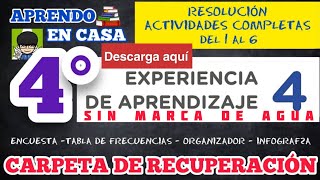 📐RESOLUCIÓN CARPETA DE RECUPERACION  EXPERIENCIA 4  4TO SECUNDARIA  COMPLETA ✏️ [upl. by Annam]