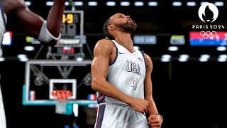 NBA 2K24 Live Simulation  USA vs Serbia FULL GAME  Olympic Mens Basketball SemiFinals [upl. by Thadeus465]