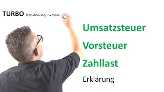 Umsatzsteuer Vorsteuer Zahllast Verbuchung Erklärung [upl. by Nnitsuj885]