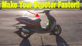 How to make your 49cc scooter go faster Unrestrict Derestrict it [upl. by Atiek]