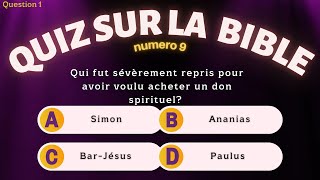 Quiz sur la bible avec questions et réponses en français quizz biblique 9 [upl. by Ev]