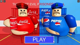 COCACOLA Vs PEPSI BARRYS PRISON RUN OBBY roblox scaryobby [upl. by Fiel]