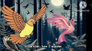 Twinkle Twinkle Little Star night nurseryrhymes birds star moon childhood [upl. by Kellie]