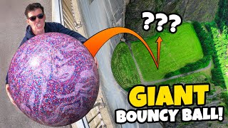 GIANT BOUNCY BALL Drop from 165m Dam [upl. by Bald38]