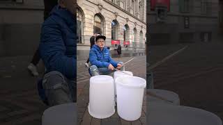 Bucket drumming drummer bucketdrumming drums [upl. by Bartolome]