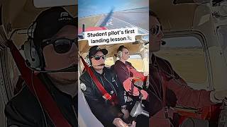 Student Pilot’s First Landing Lesson ✈️ pilot plane airplane aviation aircraft [upl. by Asilec]