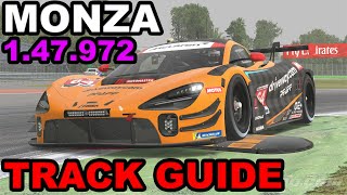 iRacing McLaren 720S GT3 EVO Monza  Track Guide  Hotlap [upl. by Hermy729]